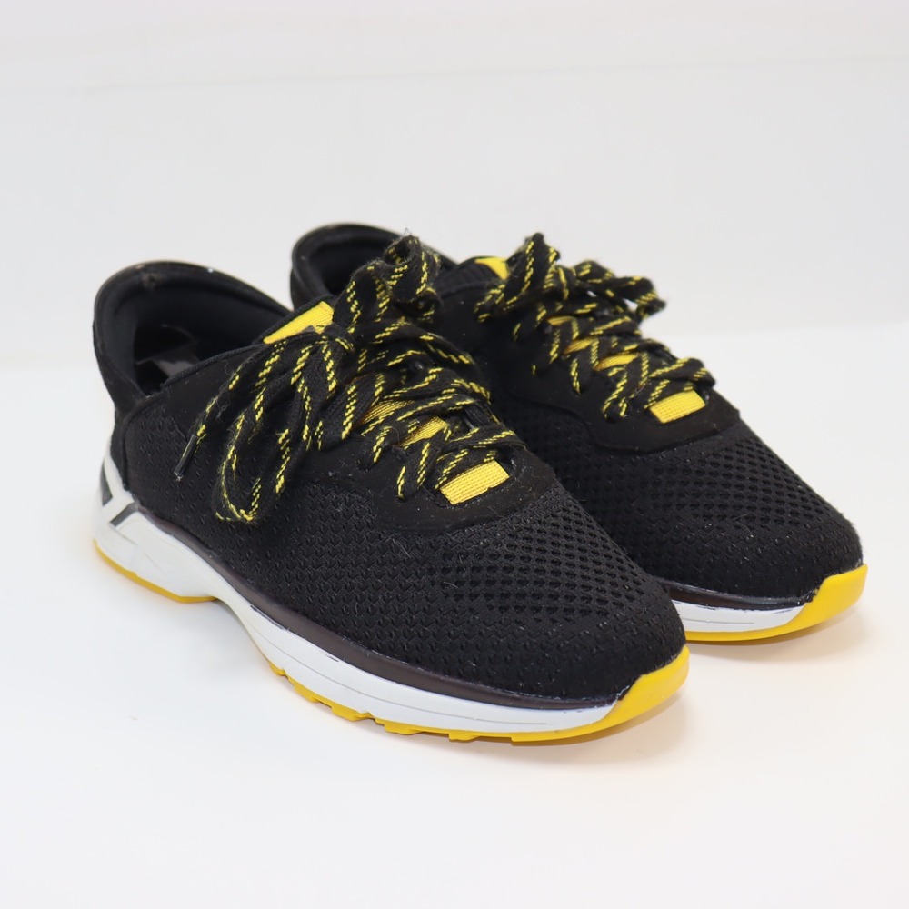 Zeba Hands-Free Sneakers 8‎ Black Yellow Womens Mesh Slip On Walking Shoes